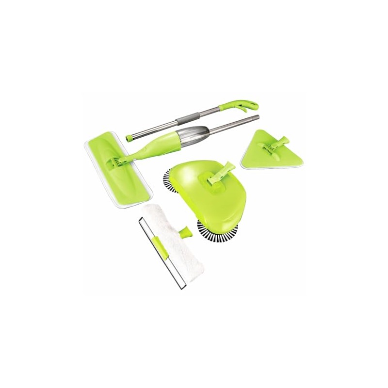 5-in-1 Multi-Purpose Cleaning Kit - Spray Mop, Sweeper, Duster, &