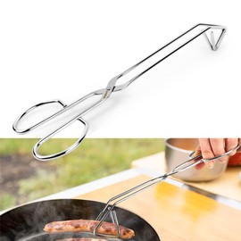 UPIT Kitchen Triangle Tongs for Cooking, Heavy Duty Stainless Steel Scissor-Shaped Serrated Serving Plier for Barbeque, Vegetable, Fruits, Food, Multipurposed, 12 inches