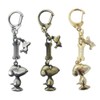 Ushikubo Kogeisha SN-133 Keychain Snoopy Cast Key Holder, Gold, H3cm