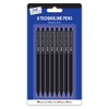 Just Stationery Techno-Line Pen - Black (Pack of 8)