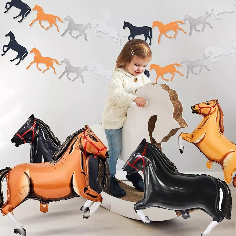 Feawiai 3 Globo Metálico Grande De Caballo 103 Cms Fiesta