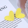Yienate Acrylic Heart Earrings Studs Large Funky Macaroon Candy Color