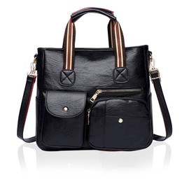 Domneemb Burgundy Red Tote Bag, Large Capacity Handbag with Zipper, Fashion Crossbody Bag, Purses and Handbags for Travel Gift