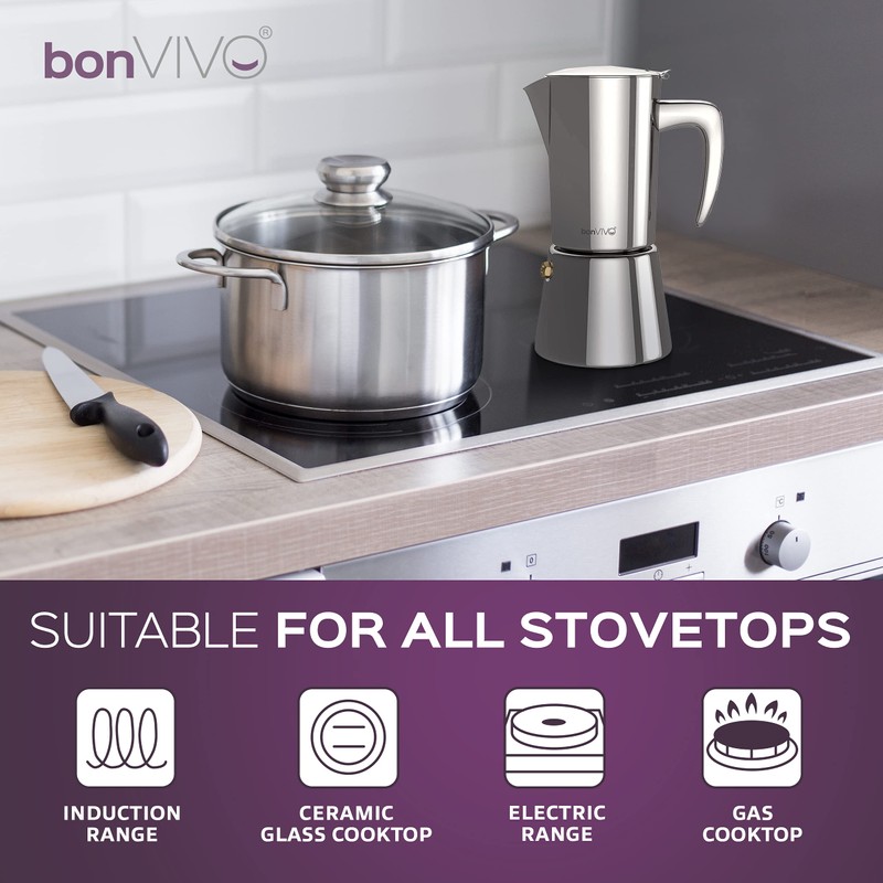 BonVivo Intenca Stainless Steel Espresso Maker