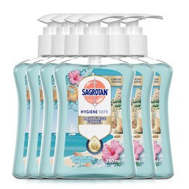 Sagrotan Hand Soap Summer Limited Edition 250 ml Sardinia Dreams - Hygienic Liquid Soap - 6 x 250 ml Hand Soap