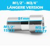 BLUMKRAFT 2 x M1/2" M3/4" Long Male Connector 15x21 (1/2)