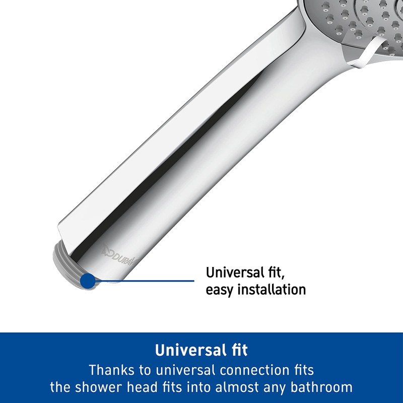 Duravit Universal Shower Head, Handheld Shower Head with 3jet Types