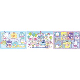 EPOCH 24-214 Sanrio Boys 18/24/32 Piece 3 Puzzle Step Up Puzzle with Mat for Kids Ages 5+ Toy ST Mark Certified
