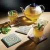 KitchenCraft 'Terracotta Geo' Tile-Style Ceramic Drinks Coaster with Cork Back,