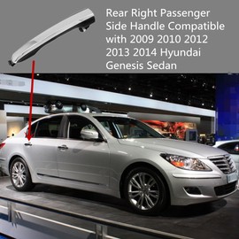 XQSMWF Rear Right Passenger Side Door Outside Handle Compatible With Hyundai Genesis Sedan 2009 2010 2011 2012 2013 2014 replace 826613M000