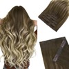 HOTBANANA Invisi Edge Clip in Hair Extensions, 20inch 110g 7Pcs