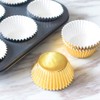 Pack of 100 Muffin Cases Paper Made of Metal Foil,