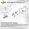 Niyako 6pcs Fuel Injector Supply Lines Replacement# 5086872AB 5086871AA 5086873AB