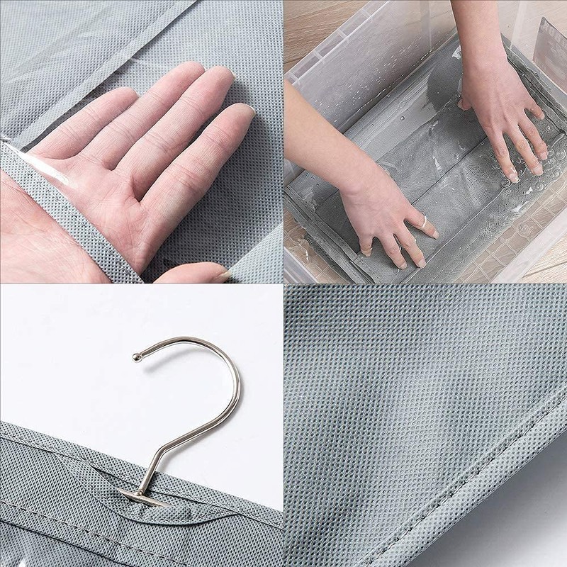 MICOKAY Hanging Closet Organizer, 2 Pcs 6 Pockets Hanging Handbag