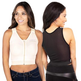 ContourMD Powernet First Stage Compression Vest – Post Surgery Compression Bra Style 16V01– Comfortable Bra Ideal for Breast Augmentation, Breast Lift, Breast Reduction & More! Black