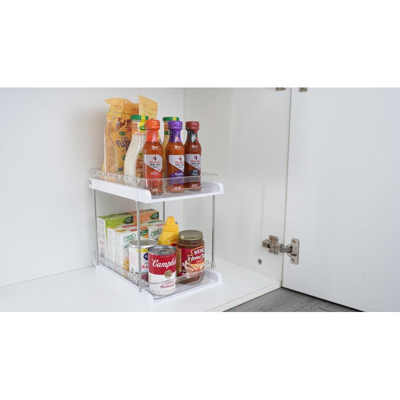 EVERIE 2-Tier Pull Out Under Sink Organizers for Kitchen, Bathroom,
