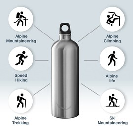 Salewa Isarco 1.0 L Stainless Steel Bottle, Green