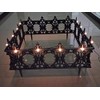 Decorative 4 Piece Solar Wrought Iron Metal Look Garden Border