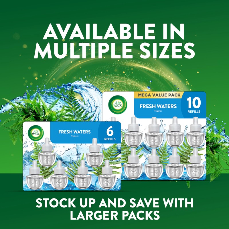 Air Wick Plug In Scented Oil Refill,Fresh Waters, 2 ct