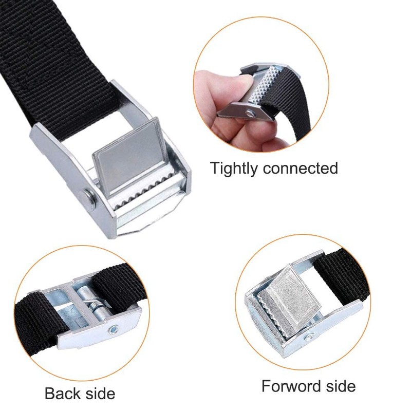 Lashing Straps, Adjustable Lashing Straps with Clamping Lock, Short Tie