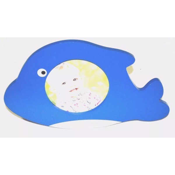 Puzzled Baby Kids Photo Frame Wooden 9.5x5.5 Blue Sea Ocean