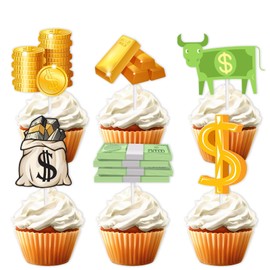 S-Cp-0563 ce Cream Fruit Dessert Cupcake Topper Colorful Glitter Happy Birthday Sensory Pop Game Theme Decor Supplies Baby Shower Boys Girls Birthday Party Decorations