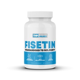 The Health Project Fisetin 90 Capsules - Standardised to 98% Purity 100mg per Capsule - Supports Brain Health - Natural Antioxidant - Vegan Friendly 90 Servings