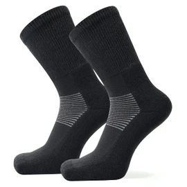 NORDSOX 2 Pairs | 4 Pairs Merino Outdoor Hiking Socks, Padded, No Bubbles, Breathable for Men and Women Black - Ökotex Functional Socks, Trekking, Sports, Black 4 Pairs
