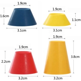 LOVMEAD Golf Tees Rubber Short Golf Tees Winter Tees Set Value 8 Pieces Colourful Winter Tee Different Heights Golf Balls Driver Range Mat Accessories Training Rubber Tees for Indoor Outdoor Exercise