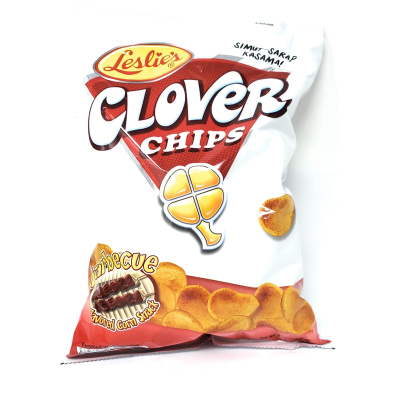 Leslies Clover Chips Barbecue Flavored Corn Snack 145g, 6 Pack