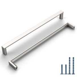 KNOKLOCK 10 Pack 8-13/16 Inch(224mm) Kitchen Cabinet Handles Brushed Satin Nickel Cabinet Pulls Kitchen Cabinet Hardware Drawer Pulls for Dresser Cupboard Wardrobe