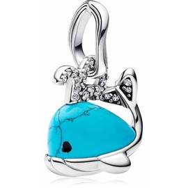 MSPOVOF Cute Animal Charms S925 Sterling Silver Pendant for Bracelets and Necklaces Women Jewellery Gift, Cubic Zirconia