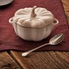 STAUB Ceramic 2-pc Petite Pumpkin Cocotte Set, 0.75-qt/24-oz, Rustic Ivory