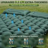 Double Camping Sleeping Pad, 4" Extra Thick 2 Person Inflatable