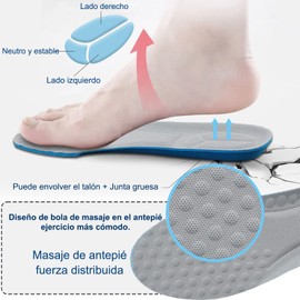 Plantillas para hombres y mujeres, 5 pares de plantillas de ocio para masaje de pies que absorben los golpes, transpirables y que absorben el sudor, plantillas de repuesto para hombres y mujeres (US 5-7)