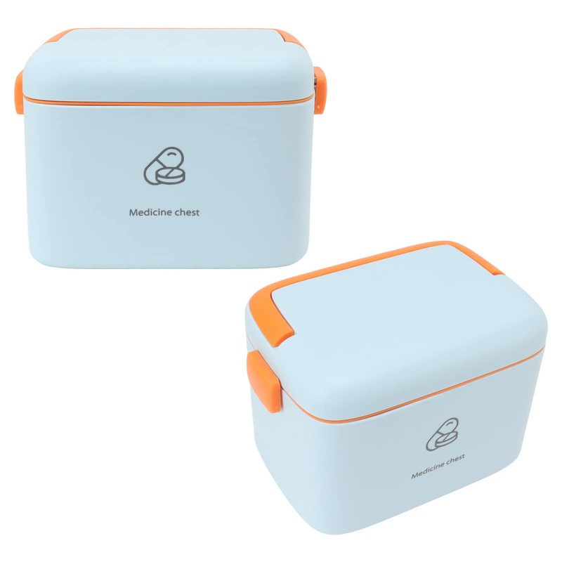 Cocoarm Organizer Box Tragbarer Medizin -Lagerbehälter mit Abnehmbarem Tablett für