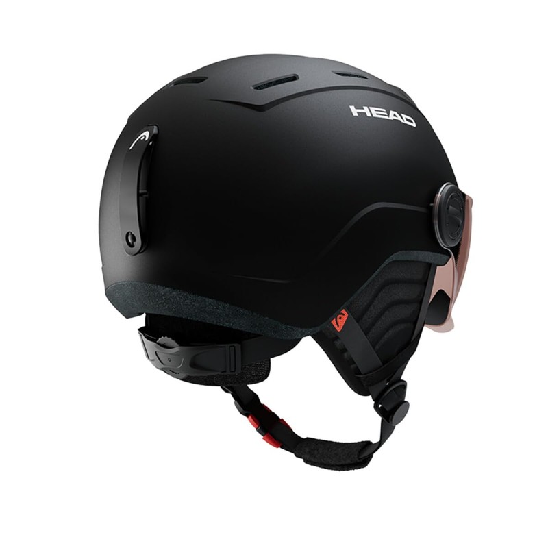 HEAD Boys MOJO Visor Ski and Snowboard Helmets Black XXS