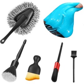 Fitosy Car Interior Duster Detail Brush Cleaning Gel Kit, Soft Dash Vent Dusting Slime