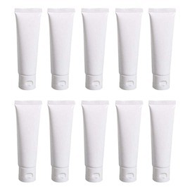 20PCS 100ml/3.4oz White Plastic Facial Cleaner Soft Tube Bottles Empty Refillable Travel Makeup Sample Packing Container Storage Pot Jar Vials Dispenser for Toiletries