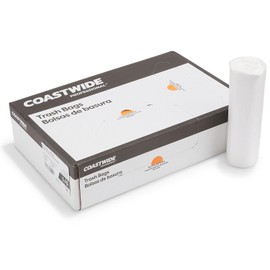 STAPLES COASTWIDE High-Density Liners; 60-Gal, Extra Heavy, 38x60, 16 Microns, Clear, 200/Box