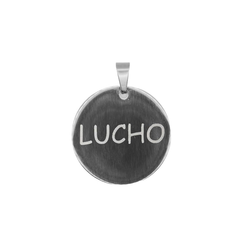 Placa de Identificación para Perros, Acero Inoxidable, (, Circular )