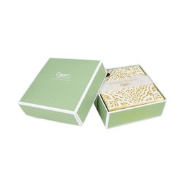 Caspari Annika Paper Cocktail Napkins in Ivory & Gold - 40 Per Box, 2 Boxes