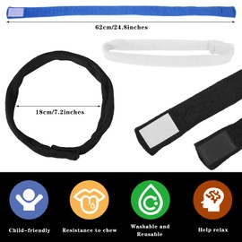 Hicarer 8 Pieces Chew Necklaces for Sensory Kids, Soft and Absorbent Terry Cloth Teething Chewy Necklace Absorbent Alternative to Chewing Clothing for Boys and Girls (Multi Colors)