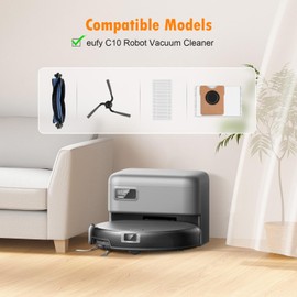11 Pcs Accessories Kit Compatible with eufy C10 Robot Vacuum, 1 Main Brush 4 Side Brush 4 Filter 2 Dust Bag