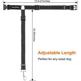 Unbranded 2 Pack Headrest Dog Car Safety Seat Belt for Dogs 2-in-1 Leash and Restraint
