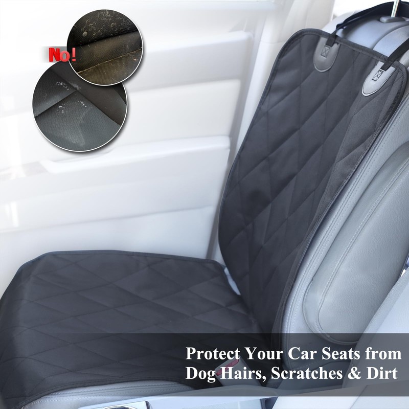 VIVAGLORY Front Dog Seat Covers, 2PACK No-Skirt Design 4 Layers