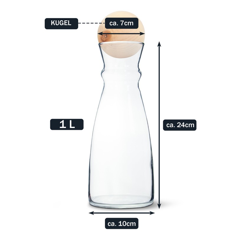 Pine Ball Set with 1 Litre Nimbus Water Carafe -