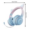 RGB Cat Ear Headphones,Wireless Foldable & Wired Over Ear Headphones
