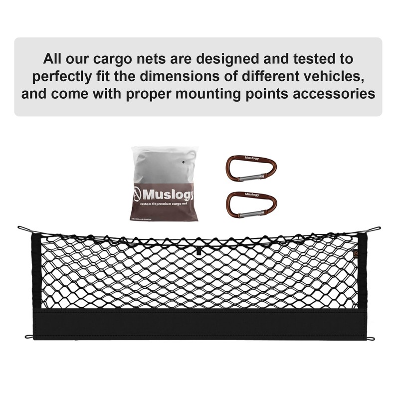 Muslogy Truck Bed Cargo Net Trunk Netting Compatible with Honda