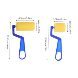 2piezas Rodillos De Esponja para Pintar Brochas Esponja Rodillo para Herramientas De Arte